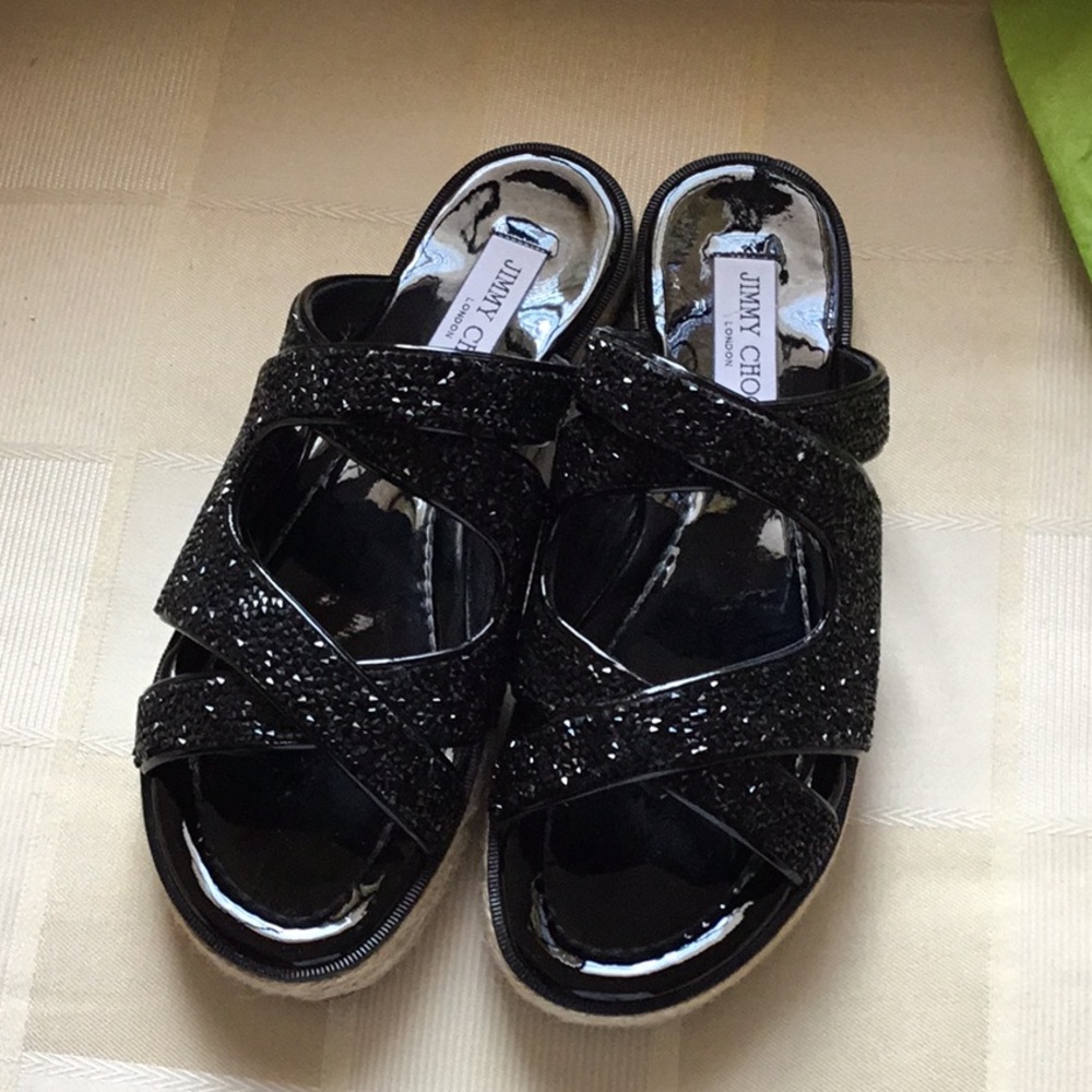 Shoes black glitter